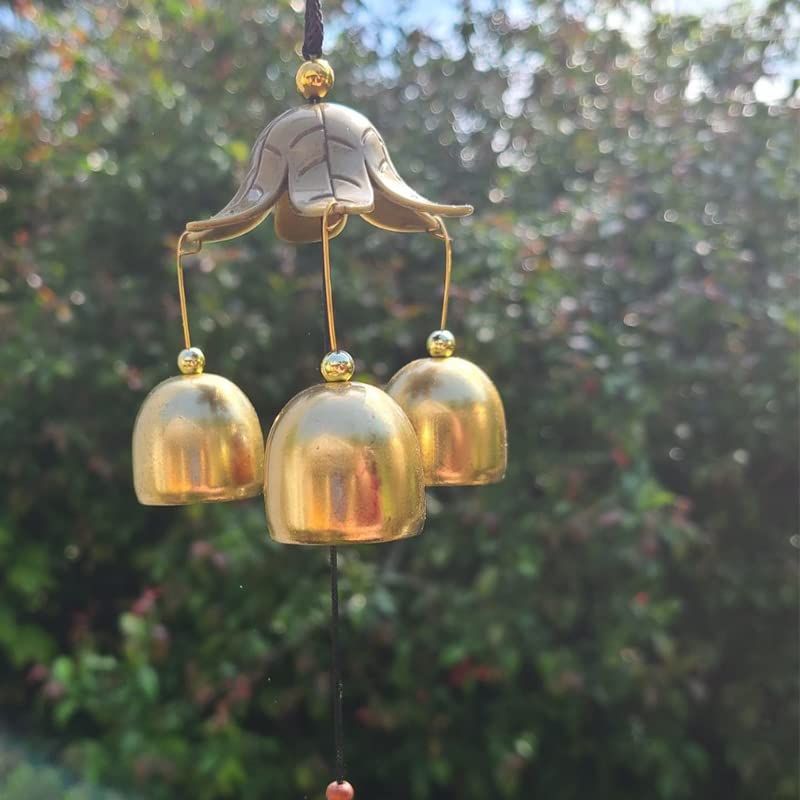 Lucky Wind Chimes Feng Shui Wind Bell for Good Luck Home Garden Hanging Decoration Gift (Leaf style) — image 5