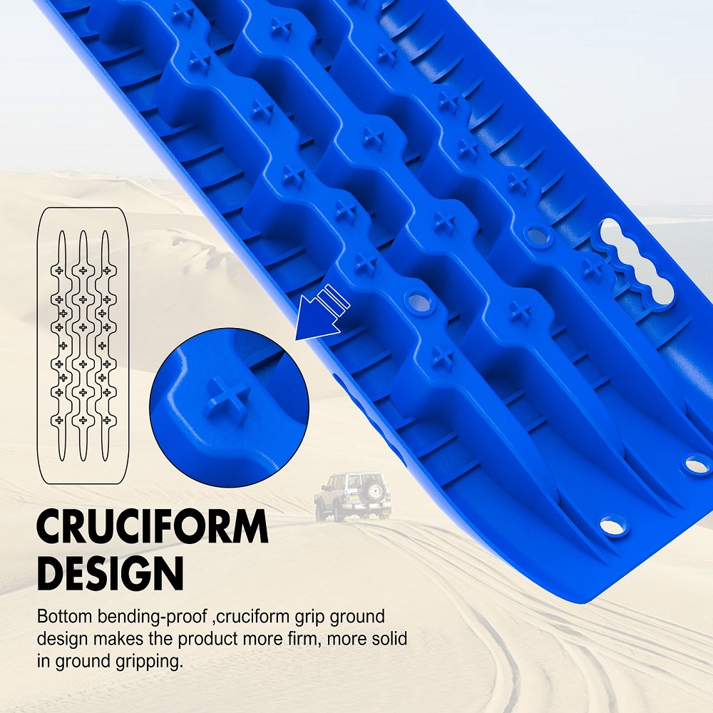 X-BULL 4X4 Recovery tracks 10T 2 Pairs/ Sand tracks/ Mud tracks/ Mounting Bolts Pins Gen 2.0 -Blue โ image 6