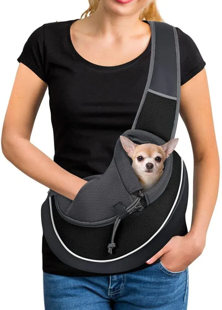 Small Pet Carrier Sling Crossbody Bag for Cats and Dogs, Blue, M โ image 5