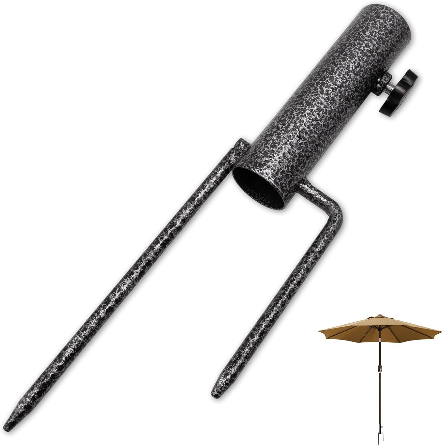 Patio Umbrella Steel Anchor Sand Anchor Beach Umbrella Anchor Grass Auger Spike Patio Sunshade Support Beach Umbrella Steel Stand Base — image 2