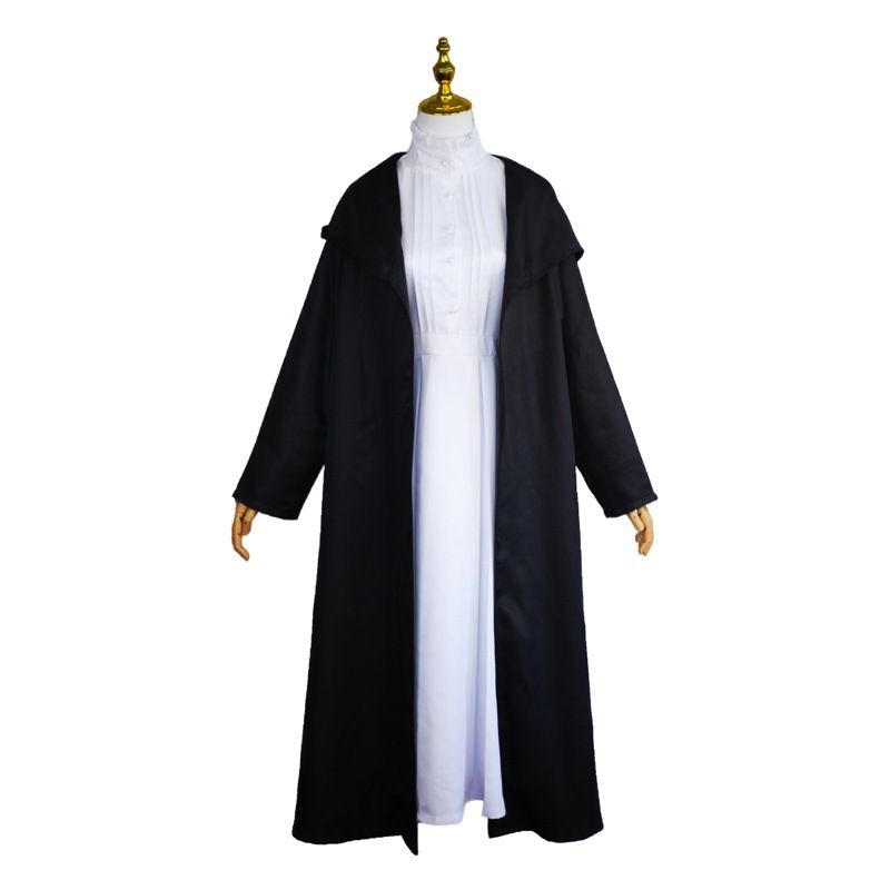 Frieren Cosplay Costume with Wig Polyester Fulilian complete set + wig XL Size: XL; Height (cm): 170-175; Weight (kg): 60-65; Bust (cm): 94-98; Waist (cm)