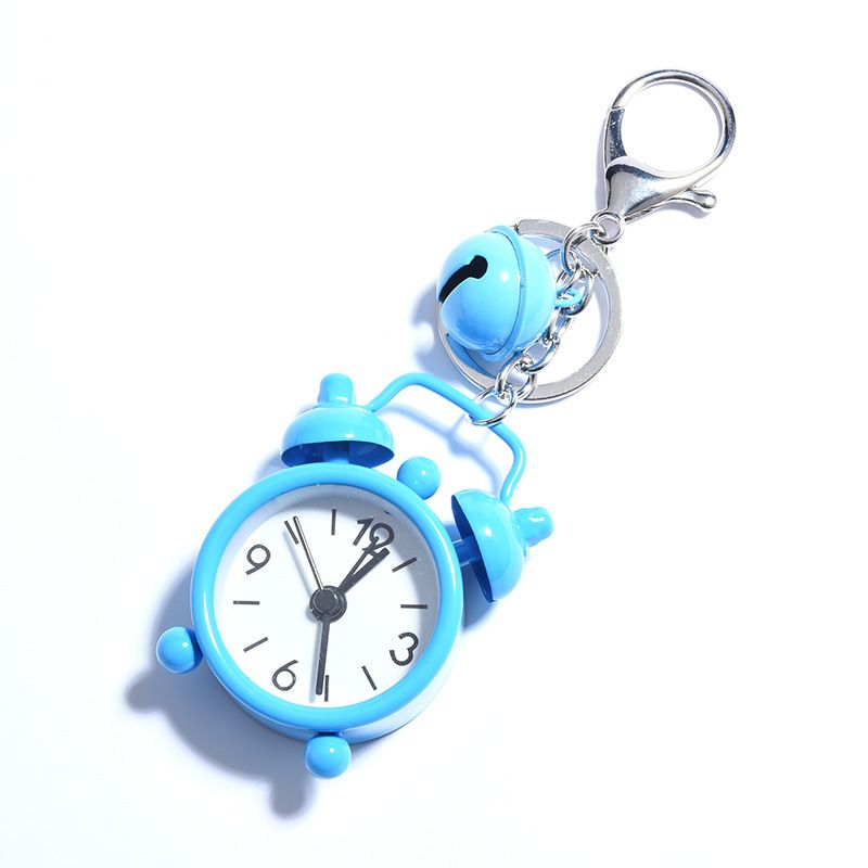 3pcs Mini Cute Small Alarm Clock Pendant Cartoon Keychain Pendant Cute No Tick Alarm Clock Keyting Bag Accessory Bulk Heavy Duty — image 3