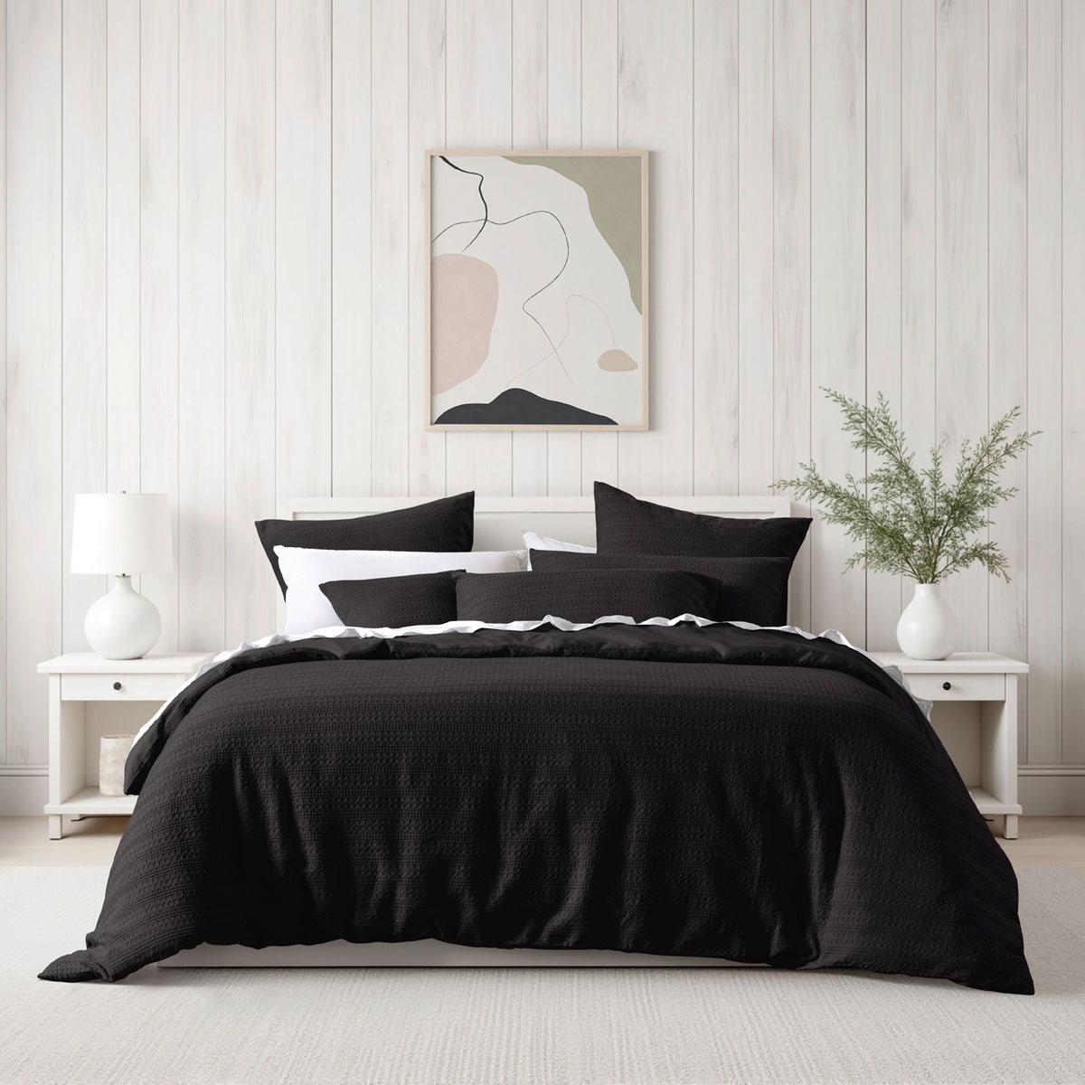 Bianca Kahlani Chocolate Waffle Quilt Cover Set King