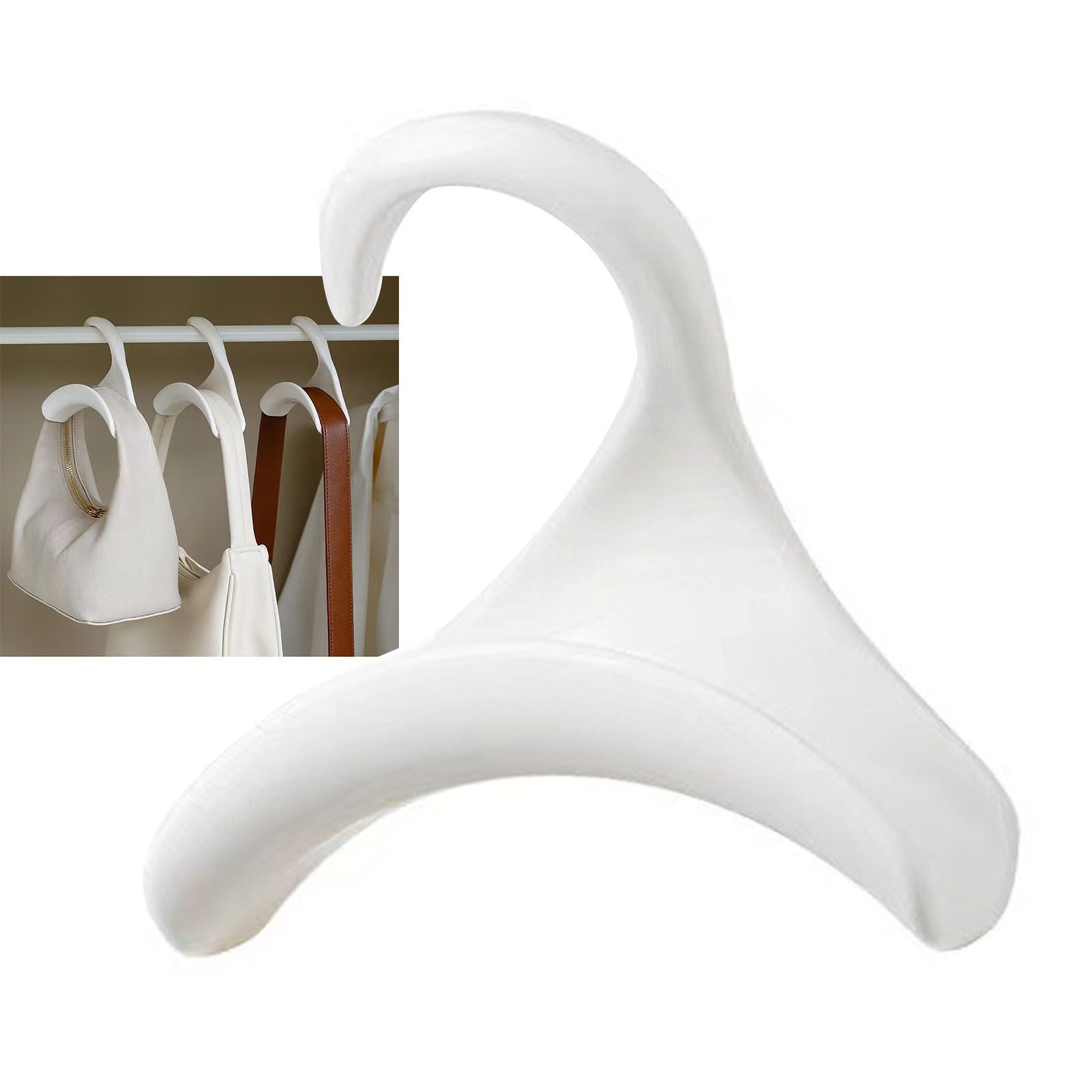 Purse Hanger Bag Arc Door Closet Hanger Hook for Satchel Coat Haversack Belt Storage White — image 5