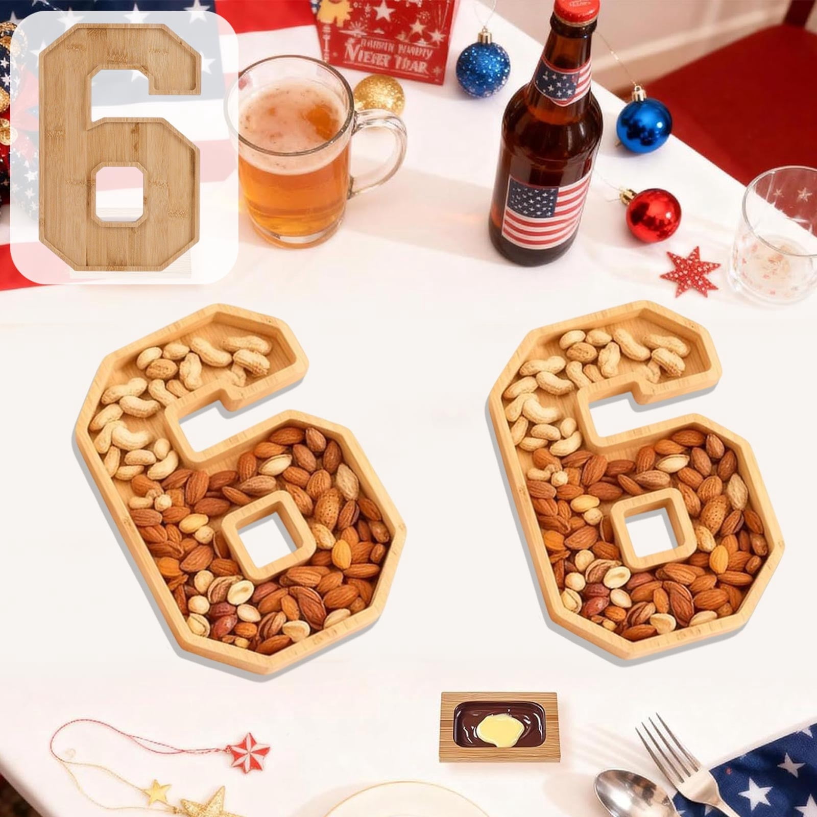 Wooden 2026 Party Supplies Charcuterie Numbers Fillable Decoration,2026 Graduation Fillable Numbers,Number Charcuterie Board Box for Fruit Cheese Platter Candy — image 2