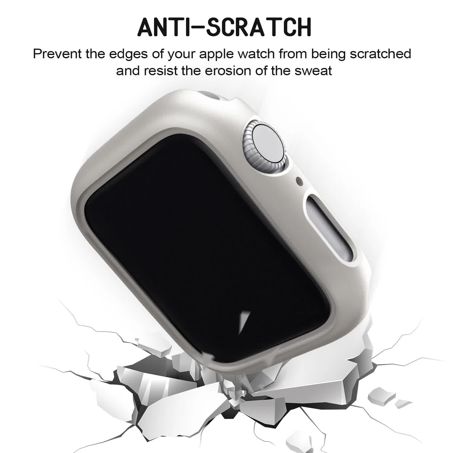 Hard PC Case for Compatible with Apple Watch 45mm 41mm 38mm 42mm 40mm 44mm iWatch SE Series 9 8 7 6 5 4 3 2 1 Matte Bumper Frame 3pcs — image 6