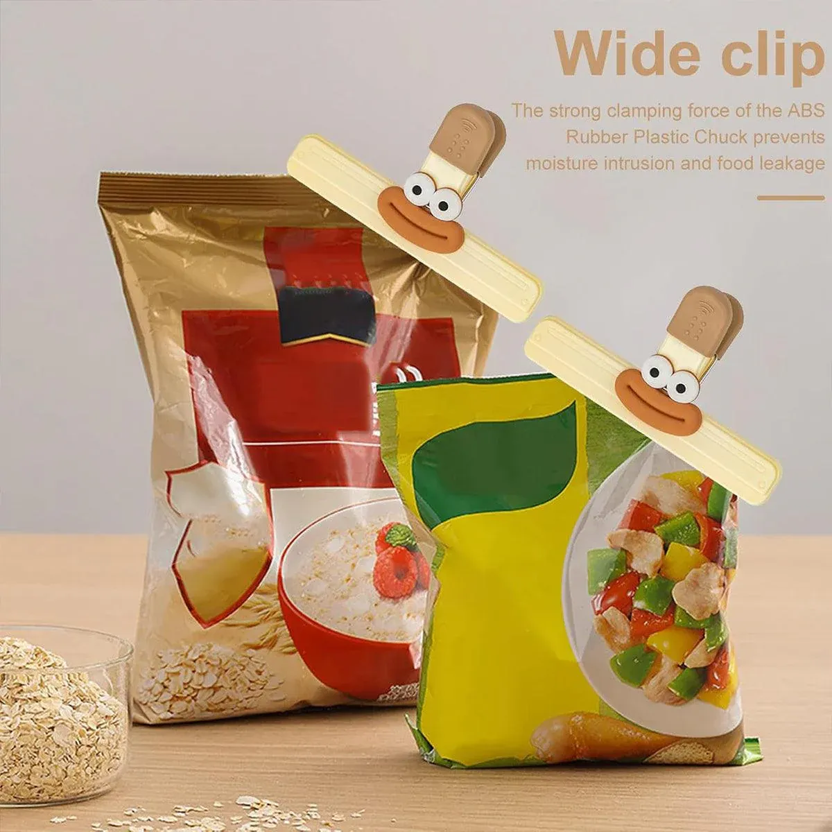 6pcs Plastic Clip Seal Food Snack Clip Sealer Bag Clips for Kitchen Storage — image 6