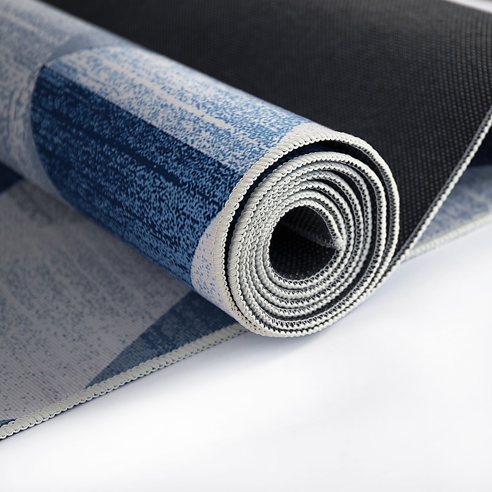 200x300cm Large Floor Blue Triangle Rug – Modern Area Carpet for Bedroom & Lounge — image 5