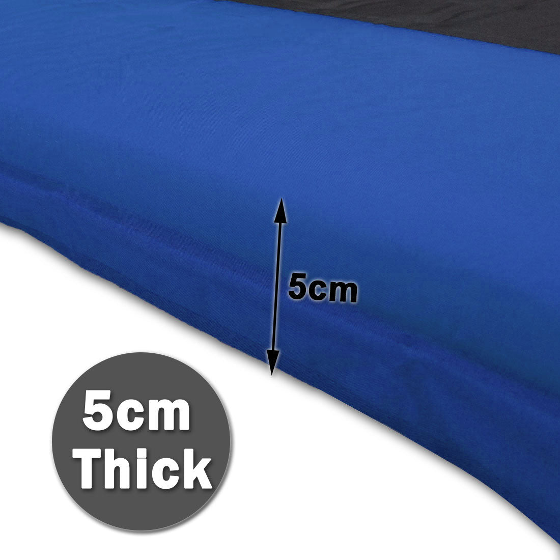 Self Inflating Mattress Sleeping Pad Mat Air Bed Camping Camp Hiking Joinable - blue — image 3