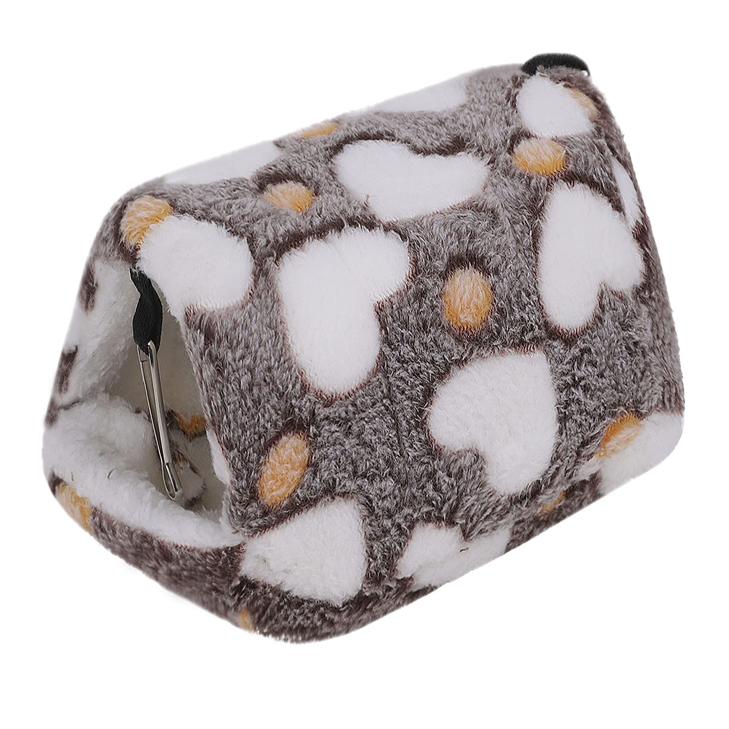 Fluffy Warm Bird Nest House Winter Parrot Hanging Hammock Cage Tent Plush Hut Hideaway Cute Guinea Pig Hamster Cave, Medium โ image 2
