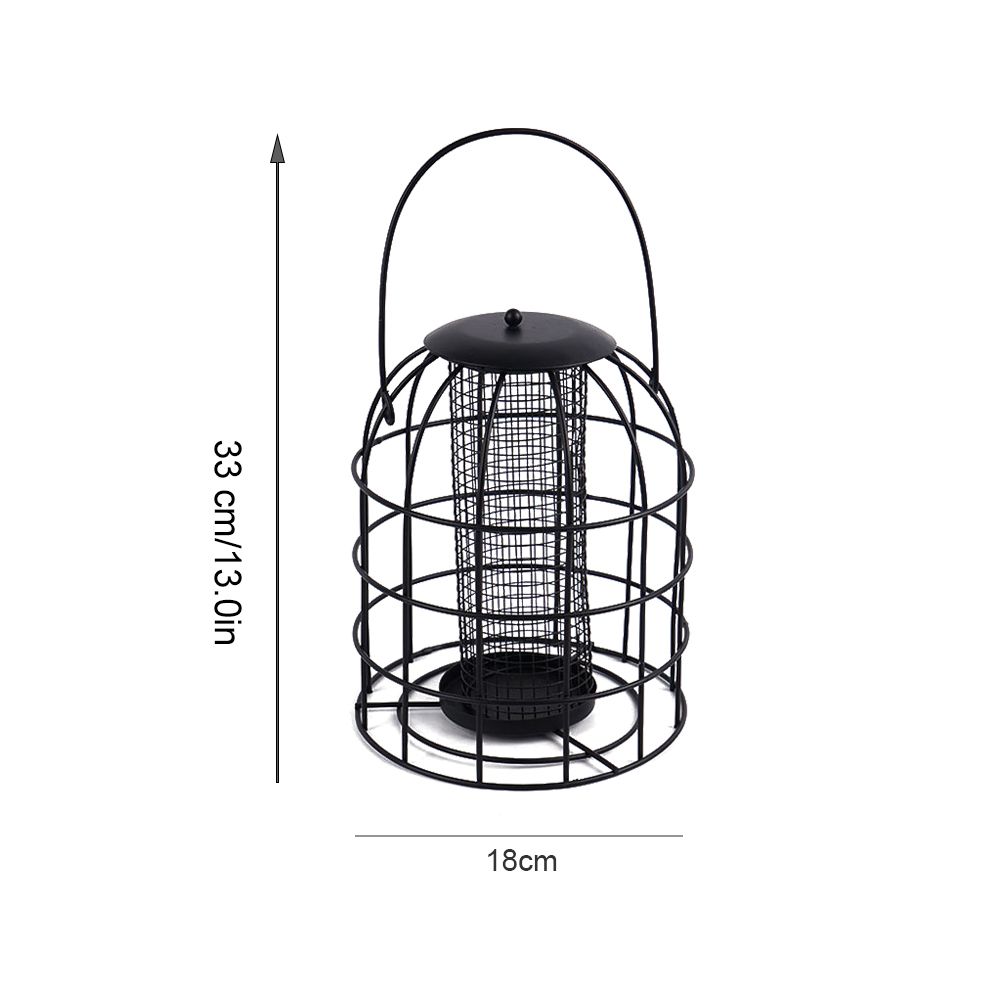 Iron Cage Bird Feeder Metal Bird Food Dispenser Hanging Feeding Column — image 2