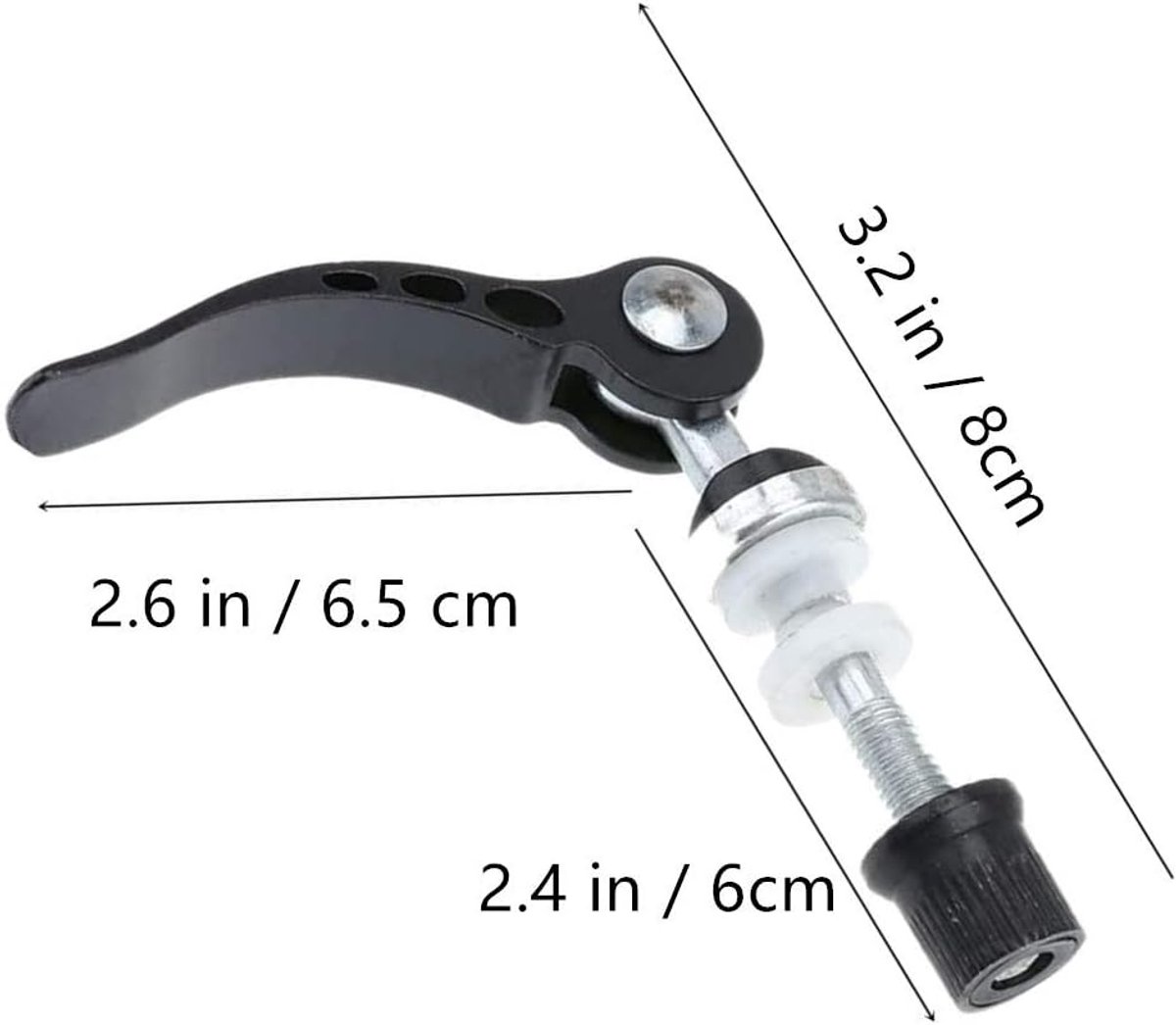 Quick-release seatpost clamp for mountain bikes, 2 pieces, aluminum, for Quick threaded seatposts, Quick-release fasteners, black — image 5