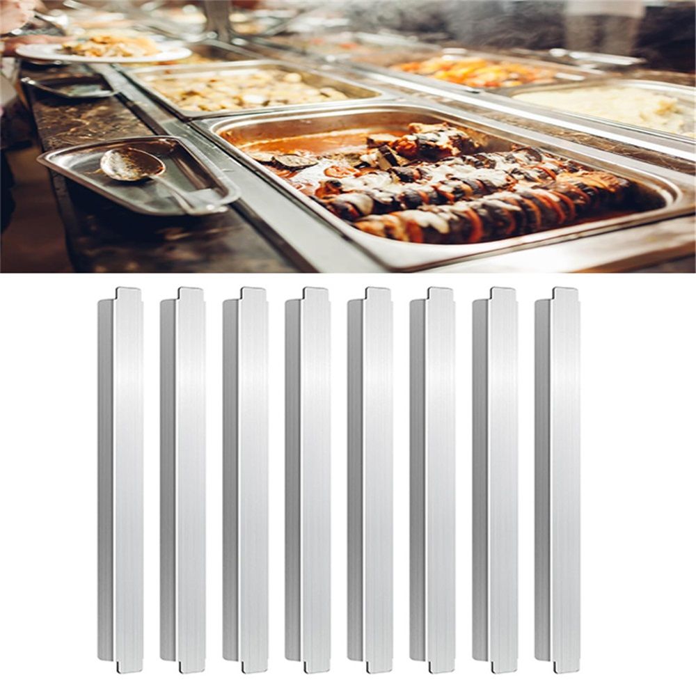8Pcs 12 Inch Stainless Steel Adaptor Bar Table Adapter Bar Long Divider Metal Food Divider for Restaurant Kitchen Food Service Accessories โ image 2