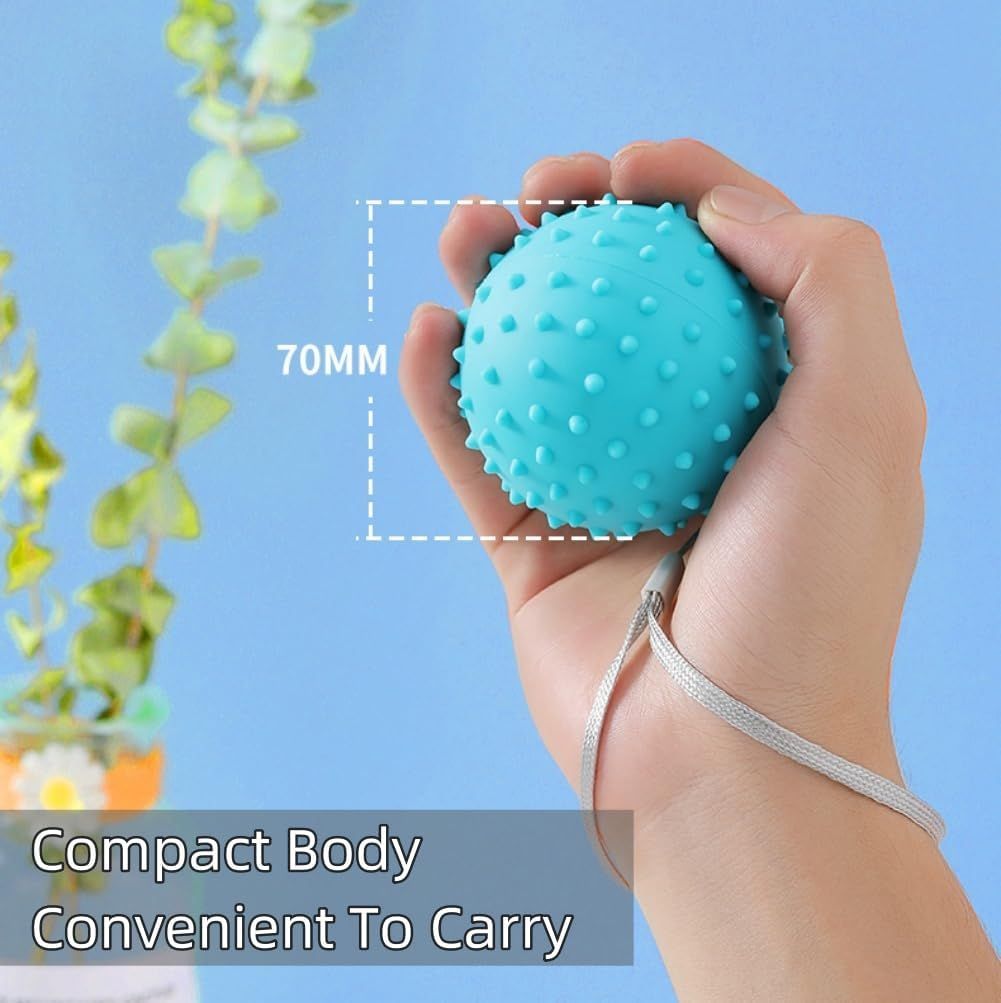 Hand Exercise Balls, Finger Strengthener Stress Balls for Adults and Seniors with Adjustable Wrist Strap, Strength Trainer (2 Pack) — image 3