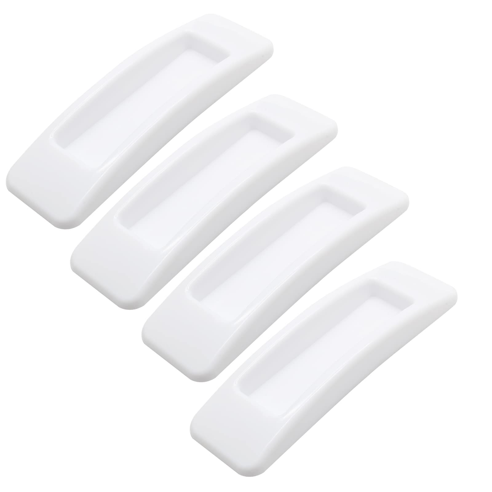 Self-Stick Instant Cabinet Handle, 4 Pcs White Drawer Knobs Push Pull Helper Auxiliary Sliding Door Window Stick-on Handles