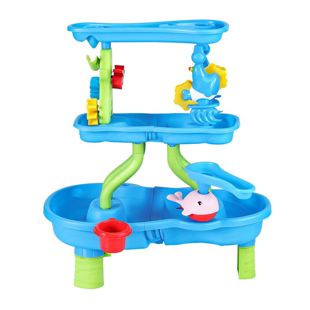 Keezi Kids Sand and Water Table 4-Tier Waterfall Sandpit Toys Beach Shovel โ image 3