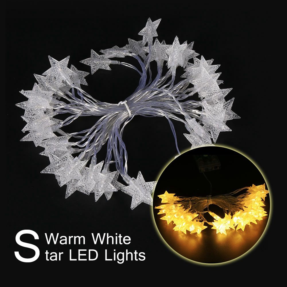 Battery Operated Led String Lights Ejoyous 6m 19ft 40 star Shape LED Lights Fairy Decorative Li — image 3