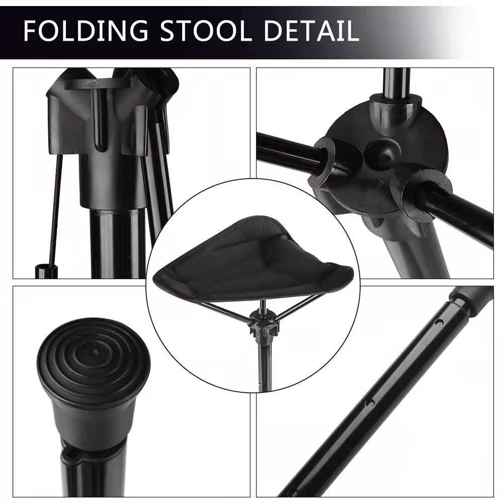 Folding Chair Fishing Tools Chair Outdoor Telescopic Folding Stool Portable High Chair Single Leg Chair Outdoor Camping Fishing โ image 5