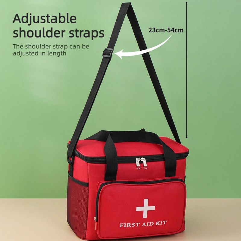 Portable First Aid Kit, Household Medicine Storage Bag, Outdoor Emergency Medical Bag, Small Sizes—Red — image 2