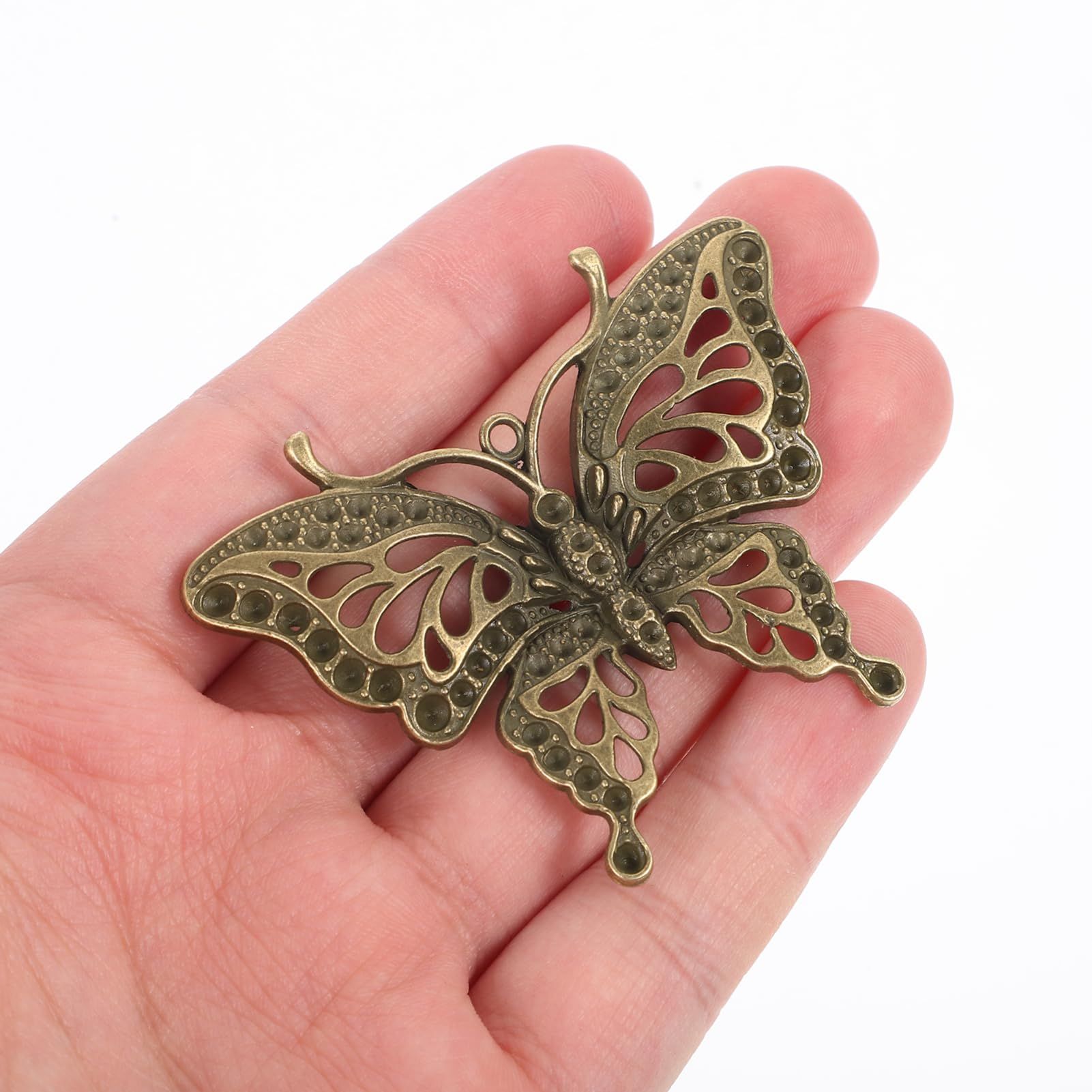 5pcs Hollow Butterfly Pendant Charms Hair Clip Charm Earring Charm Bracelet Making Findings Butterfly Beads Butterflies — image 5