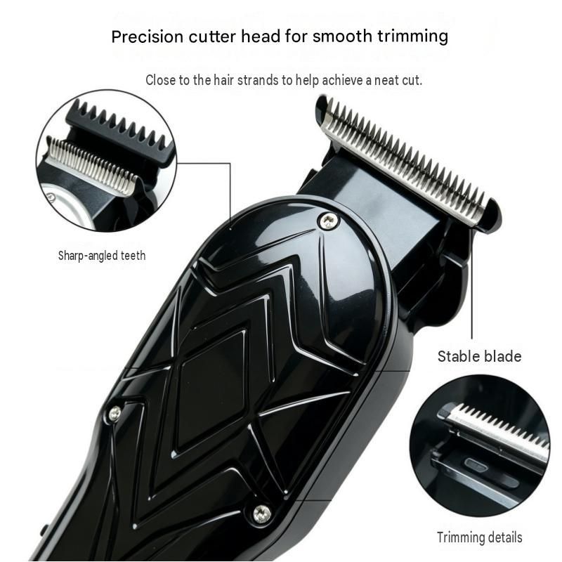 Golden Men's Electric Hair Trimmer Kit - Titanium Alloy Blade, USB Rechargeable with LED Display, 4 Guide Combs, Ergonomic Grip for Home Grooming and Beard โ image 4