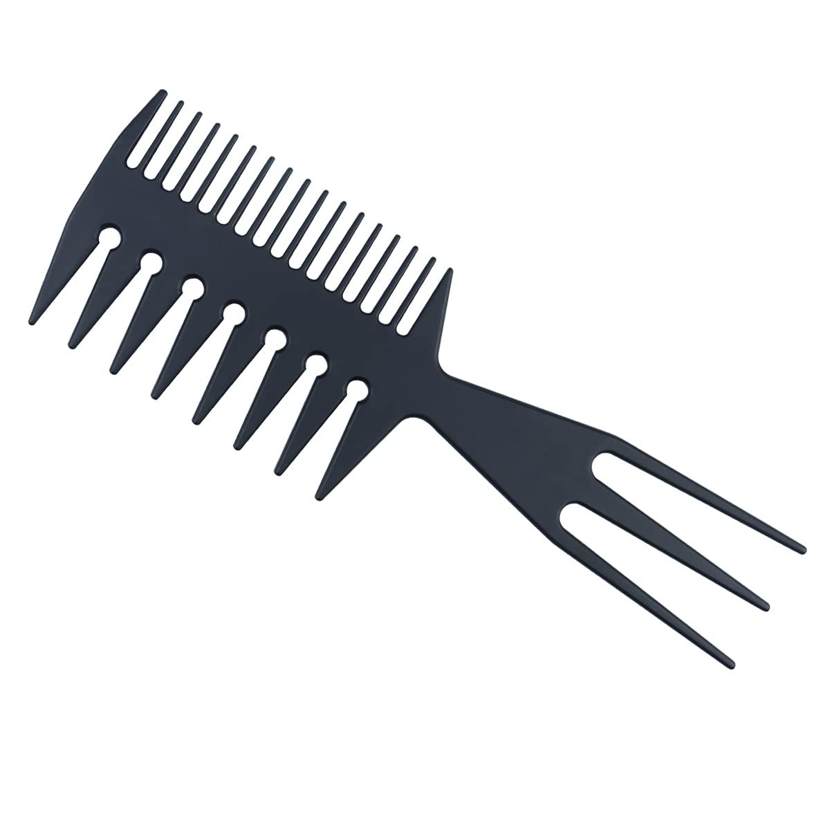Slicked-back Combs 3 in 1 Fish Tail Bone Shape Hair Extensions Detangling Styling Coloring Comb for Salon Barbers 2pc