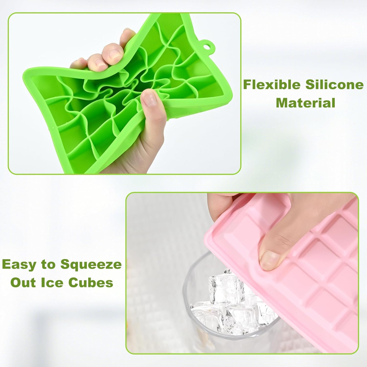 flexible ice cube molds with removable lids — image 4
