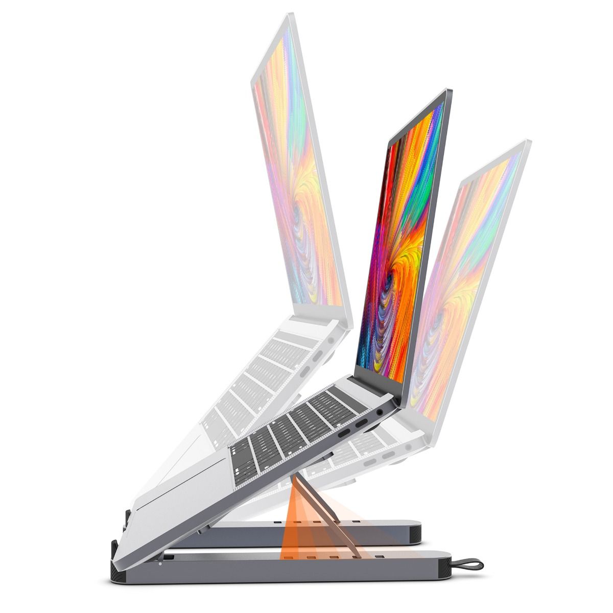 mbeat Stage P5 Portable Laptop Stand with USB-C Docking Station - Space Grey โ image 3