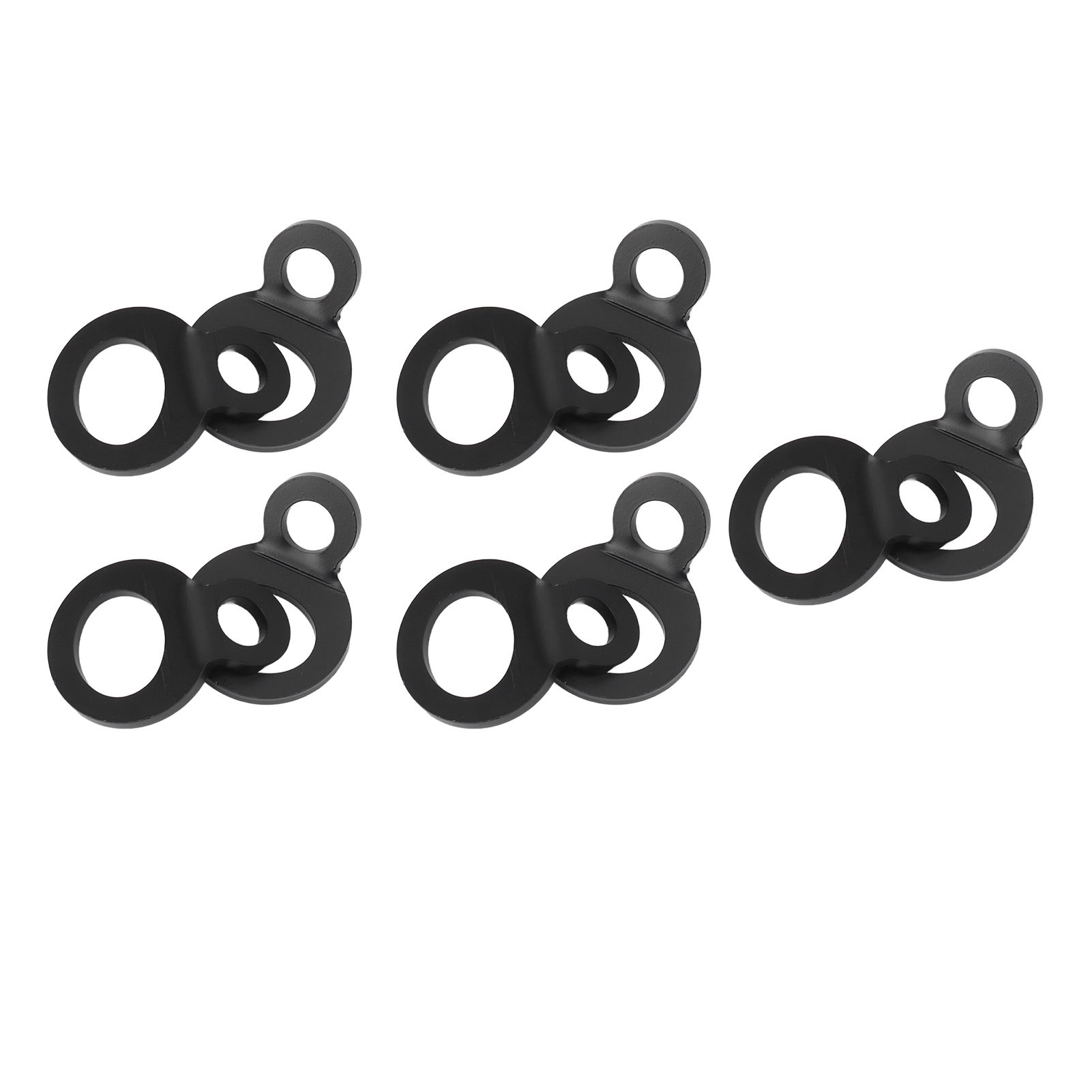 10PCS O Type Anchor Hooks Black Stainless Steel Tie Down Strapping Rings for Trailer Bike Truck — image 2
