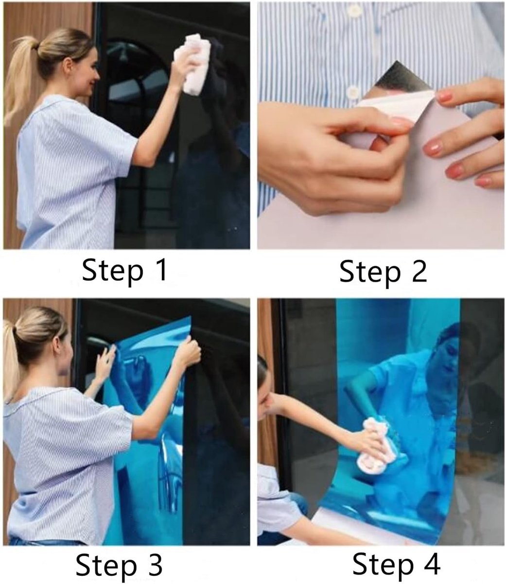 50 × 150 cm - Flexible mirror sheets - Soft mirror - mirror paper - mirror effect wall stickers - non-glass - self-adhesive mirror - plastic wall mirror — image 4