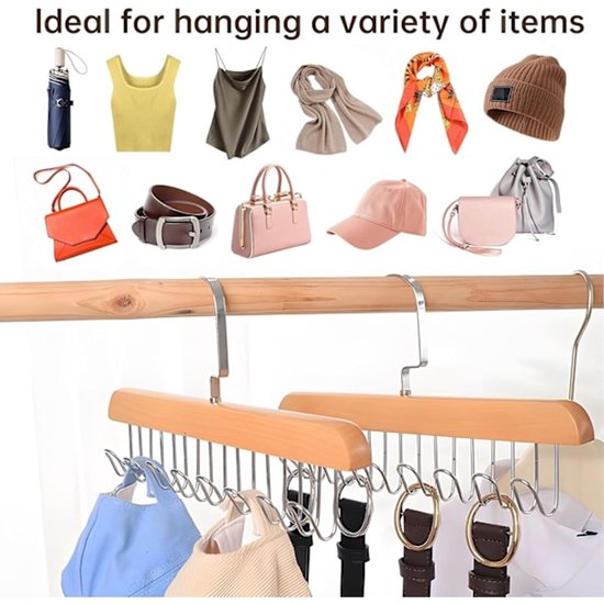 Non-slip hangers for coats, underwear, sweaters and vests - including 8 hooks (pack of 2) — image 2