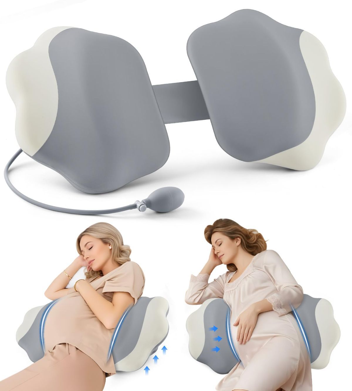 Pregnancy Pillows for Sleeping, Memory Foam Maternity Pillow Support for Back Belly HIPS, Adjustable Travel Wedge Pillow for Pregnant Women, Side Sleeping