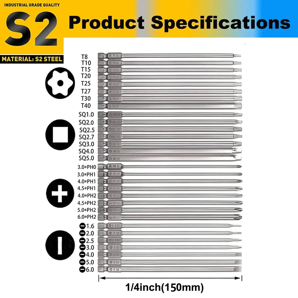30Pcs 150mm Screwdriver Bit Set Power Tool Accessory Kit For Home Repair Use โ image 6