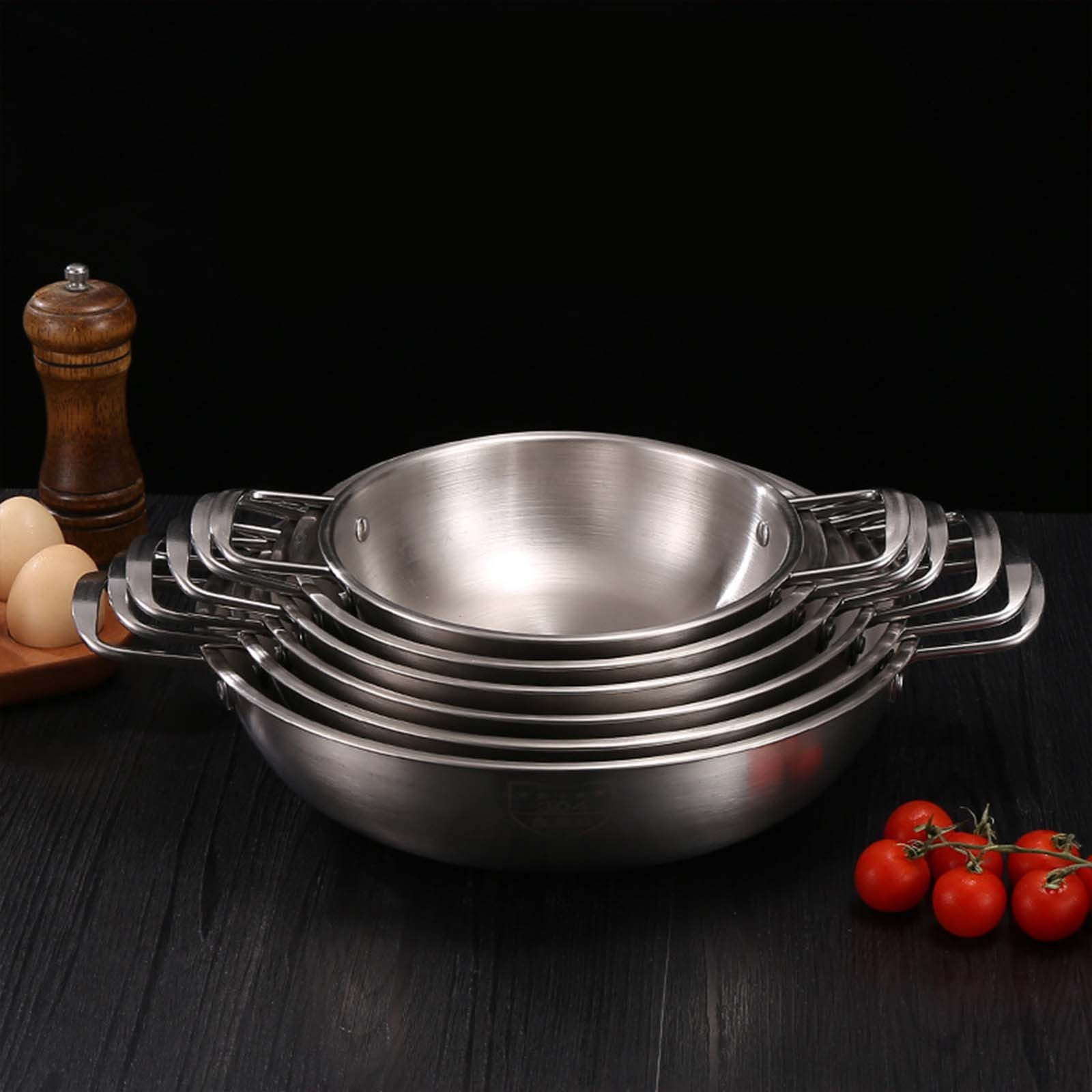Stainless Steel Instant Noodle Pot, 7.1" Korean Ramen Noodle Pot with Handles Stainless Everyday Pan Golden Korean Cooking Pot for Soup Noodle Pasta Home and — image 6
