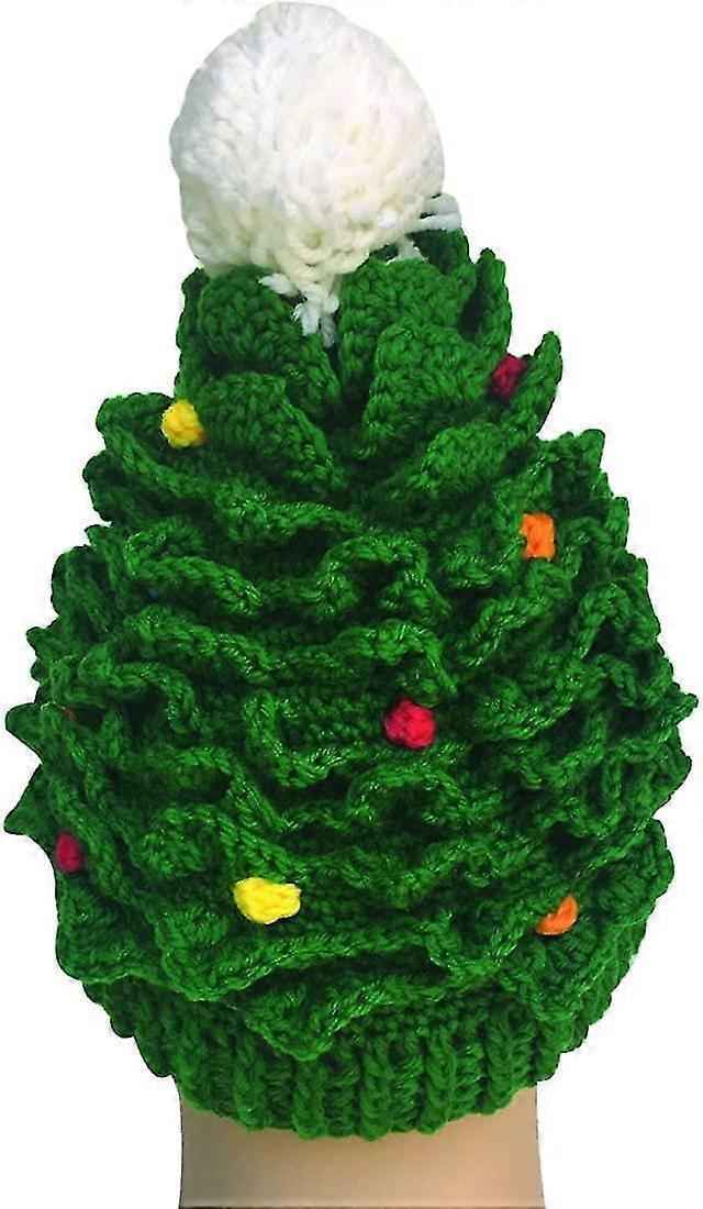 Unisex Christmas Winter Knitted Crochet Beanie Santa Hat Bearded Caps โ image 3
