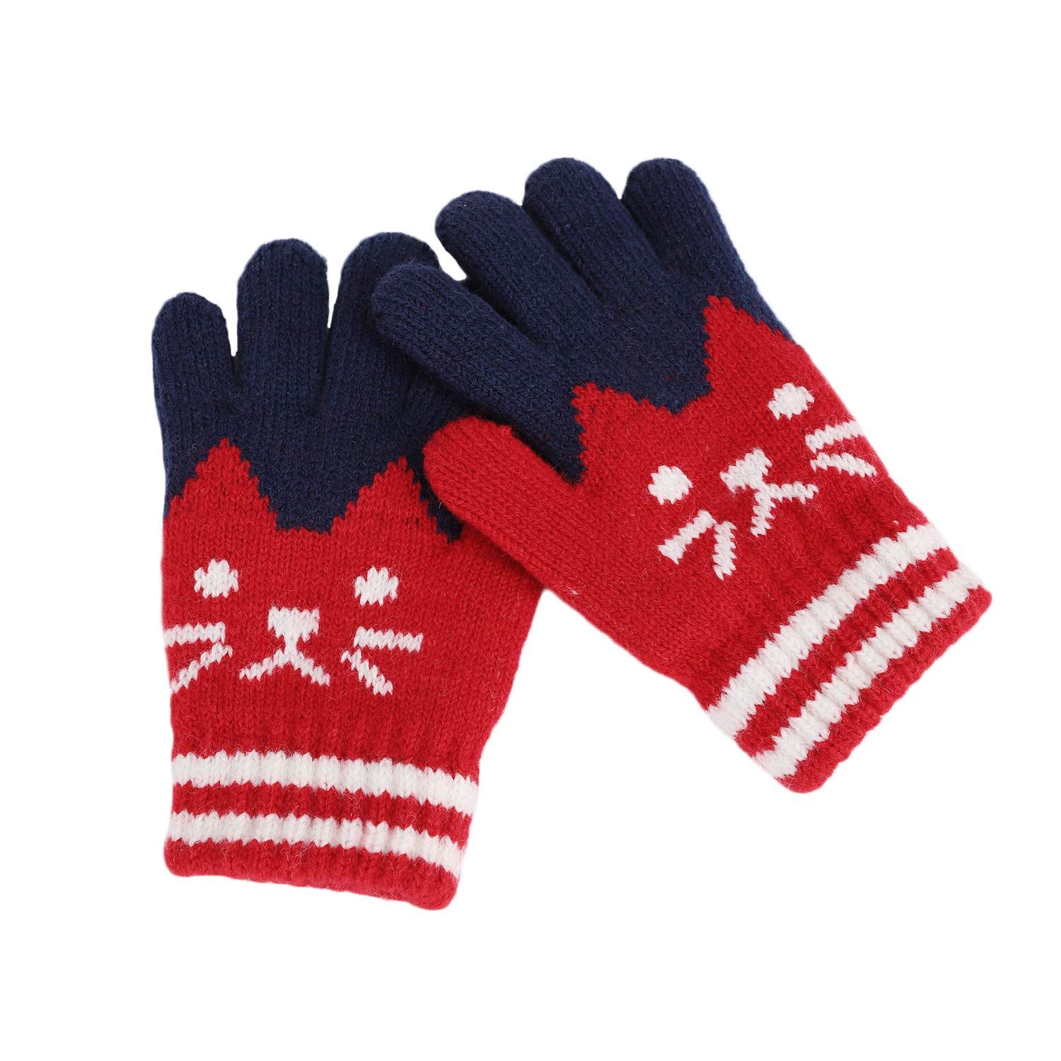 Women Men Winter Touch Screen Gloves Warm Knit Texting Mittens for Smartphone Cat Design Winter Warm Skate Cycling โ image 3
