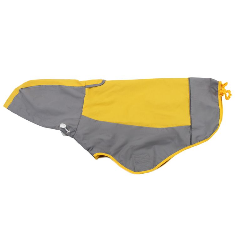 Dog Raincoat Lightweight Waterproof Reflective Hooded Cape Large Dogs Yellow S