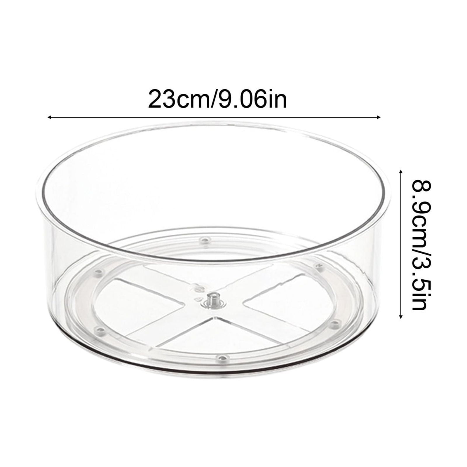 Lazy Turntable for Cabinet, Lazy Organizer with High Sides, Countertop Spinning Organizer for Spices, Clear Rotating Organizer, for Kitchen, Pantry — image 3