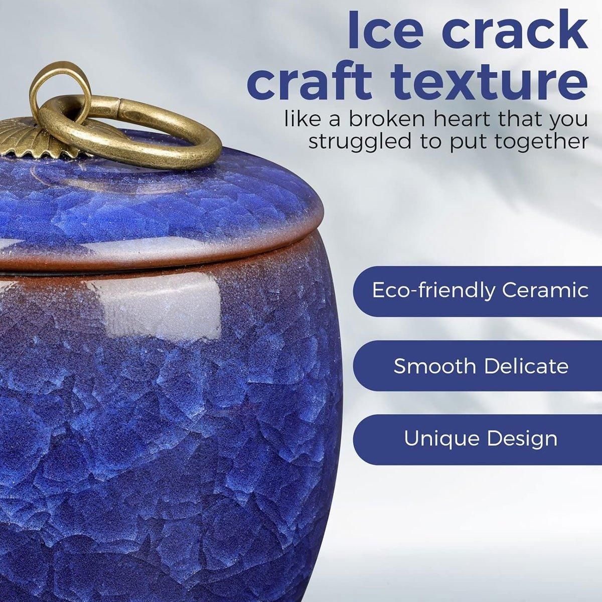 Small Pet Urn for Ashes Memorial Keepsake Urns for Dog Cat Cremation Remains - Blue โ image 6