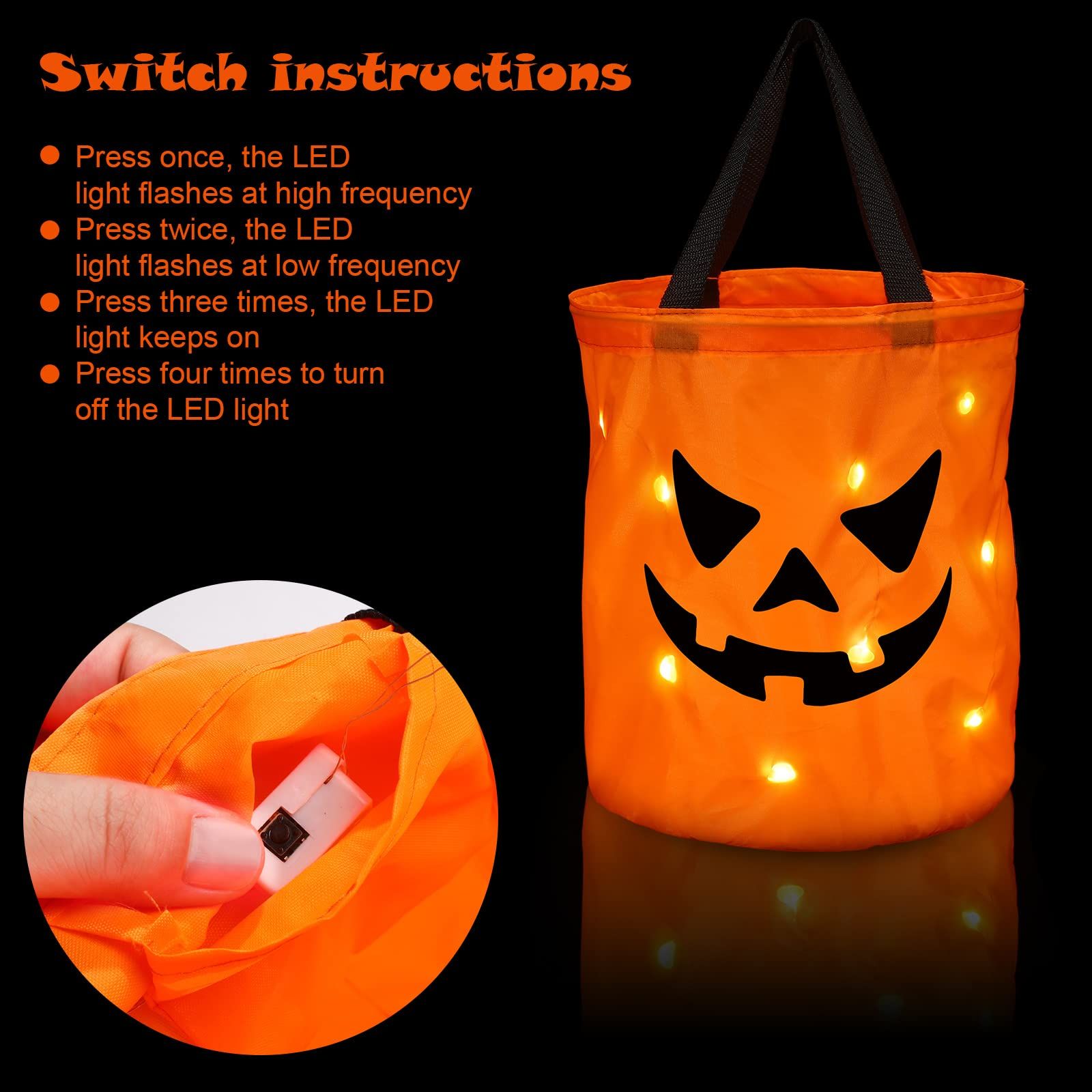 2pcs, Halloween Party Pumpkin Bags — image 5