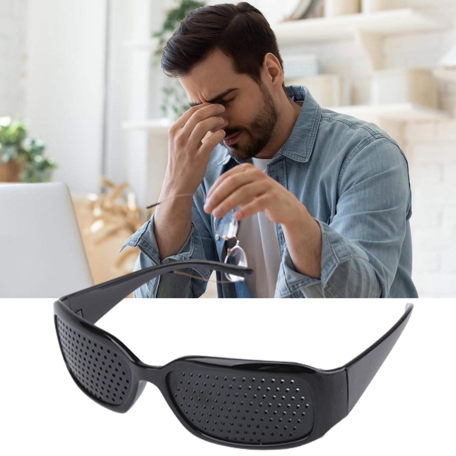Assistive correction of vision - Rice nail porous cross-border glasses - Three hole five hole full hole glasses โ image 3