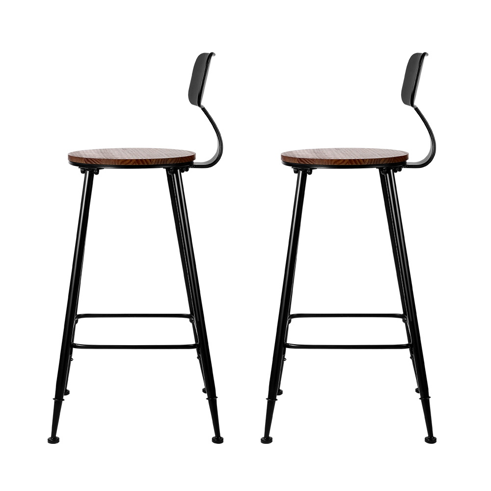 Artiss 2x Bar Stools Vintage Metal Chairs — image 3