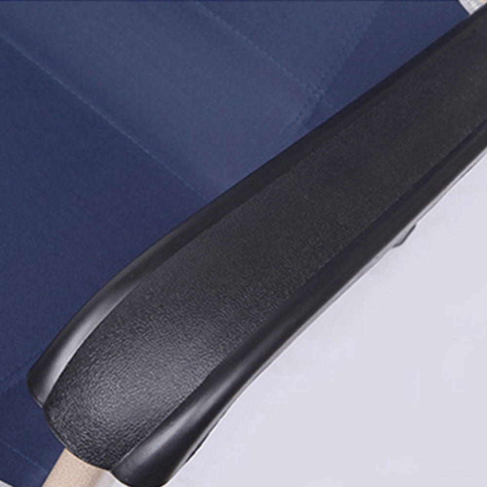 Reclining Sun Beach Deck Lounge Chair Outdoor Folding Camping Fishing Arm Rest - navy — image 3