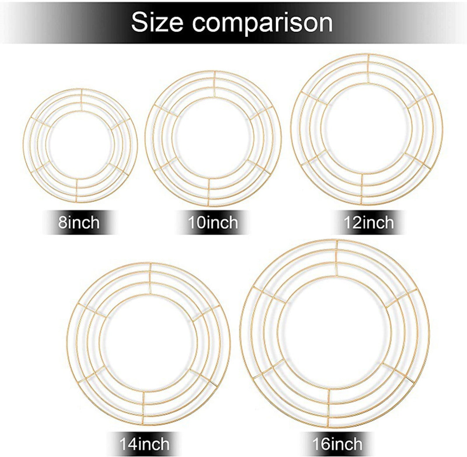 Wreath Frame Wire Wreath Frame Holiday Metal Wire Ring Valentines Decorations for Floral Arrangements Craft Diy,Garland Frame, 1 Wire Wreath Stand B Wire — image 3