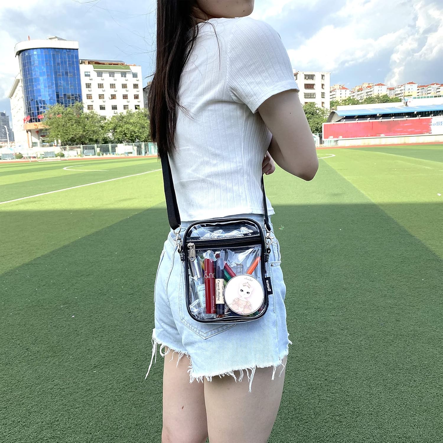 Clear Crossbody Bag, Stadium Approved Clear Purse Bag for Concerts Sports Events β image 2
