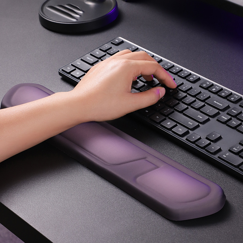 Purple and Green Comfortable Memory Foam Wrist Rest Set β Ergonomic Mouse Pad & Keyboard Hand Support for Office and Home Use β image 4