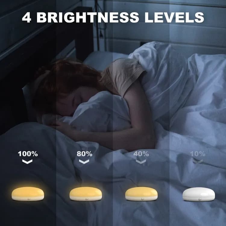 Digital Alarm Clock with Bed Shaker for Heavy Sleepers, LED Mirror Display, Compatible with Philips, Yellow — image 6