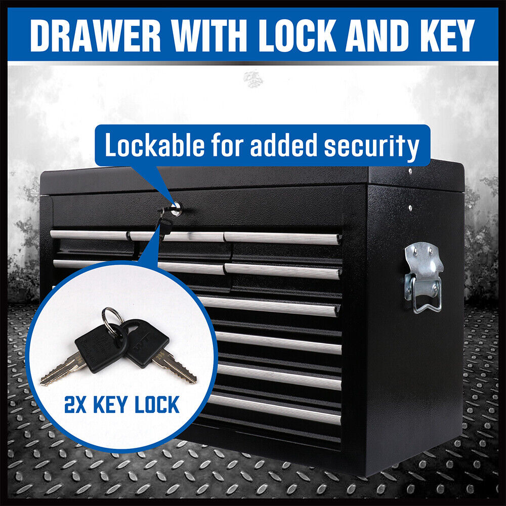 HORUSDY 10-Drawer Tool Box Chest Toolbox Lockable Drawer Cabinet Garage Storage — image 5