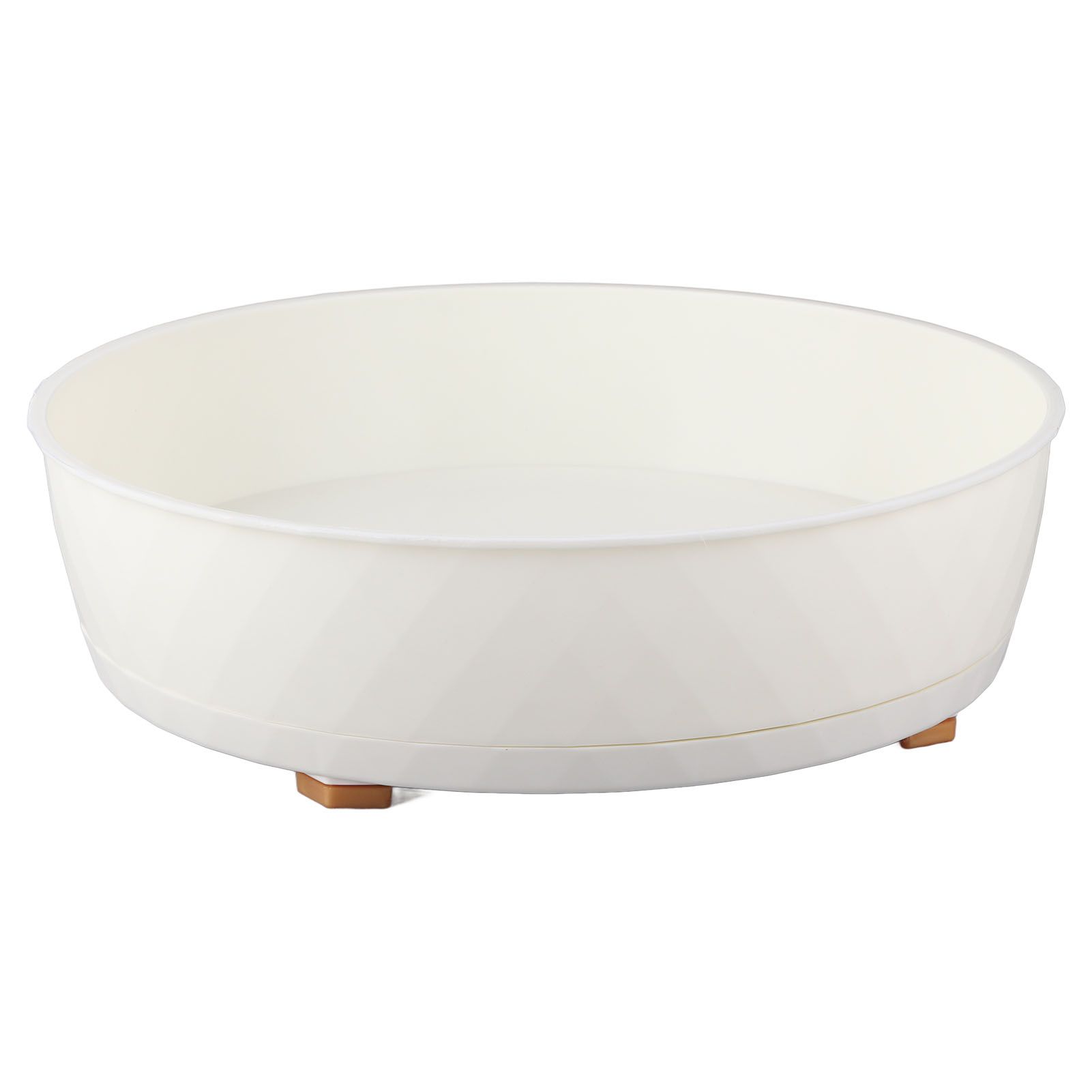 Kitchen Turntable Spin Round Tray 360 Degrees Rotating Non Skid Multifunctional Spice Organizer for Cabinet Pantry Refrigerator Countertop White โ image 3