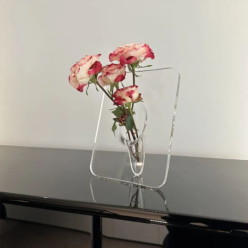 Photo Frame Shaped Clear Acrylic Flower Vase -Picture Frame Vase Flower Arrangement Holder as a Unique Flower Vase for Room Decor โ image 3